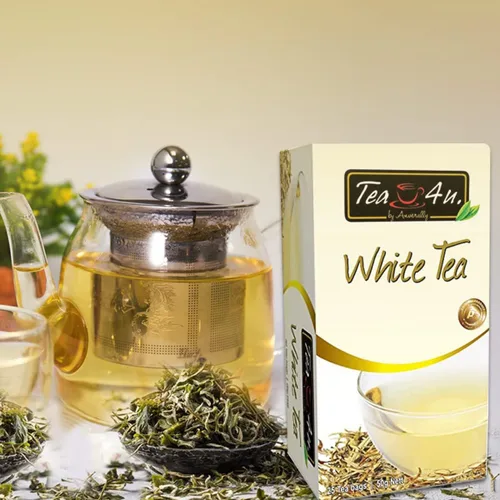 Vista 3 de Tea4U - Bolsas de té blanco de Ceilán, té de Ceilán seleccionado a mano de los mejores jardines de Sri Lanka, infusión rica y fragante, mezcla por