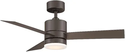 Vista 18 de Modern Forms Axis - Ventilador de techo inteligente de 3 aspas para interior y exterior, 44 pulgadas, titanio con kit de luz LED de 3000K y control