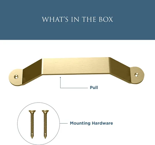 Vista 4 de National Hardware N700-109 - Tirador de Charleston para puerta corrediza interior, 10 pulgadas, fácil de instalar, oro cepillado