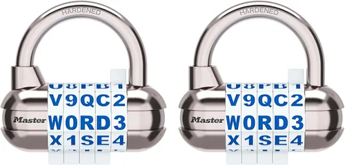 Vista 10 de Master Lock Candado, establece tu propio candado de combinación de palabras, 2-1/2 pulgadas de ancho, negro, 1534DBLK