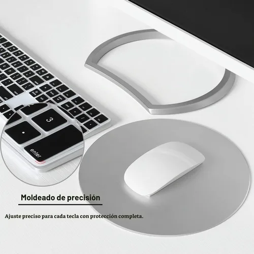 Vista 6 de Funda de teclado de silicona para teclado Apple Magic con teclado numérico MQ052LL/A (A1843) Diseño de EE. UU. Ultra Thin Protector Skin (negro)
