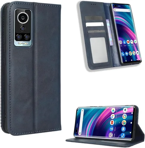 Vista 22 de Funda para BLU Bold N2, funda de piel sintética para BLU Bold N2, funda para BLU Bold N2 5G N0050UU Funda de piel sintética negra Negro