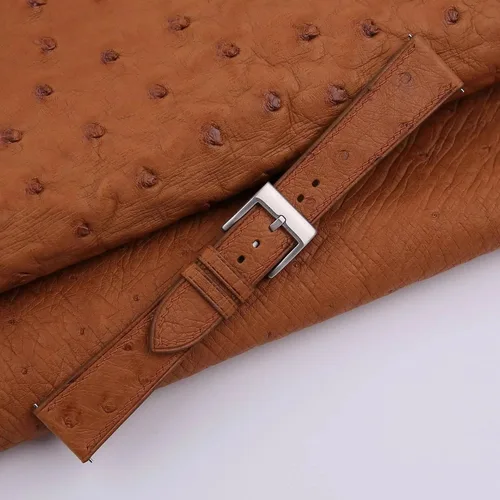 Vista 4 de Bands Compatible with Apple Watch Band 49mm 45mm 44mm 42mm 41mm 40mm 38mm Men Women Ostrich Leather Band Compatible with Apple Watch Ultra Series