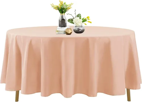 Vista 76 de Mantel de poliéster lavable de 132 pulgadas, resistente a las manchas y a las arrugas, mantel decorativo para mesa de comedor, fiestas de bufé