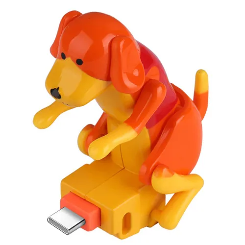 Vista 9 de Funny Dog - Cable de carga USB de 4 pies para Android (cable Android, naranja)