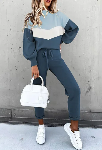 Vista 2 de ETCYY NEW Women's 2 Piece Lounge Sets Outfits Long Sleeve Sweatshirt and Sweatpants Sweatsuit