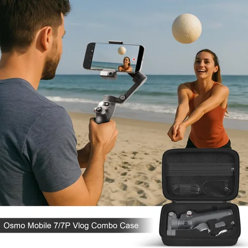 Vista 9 de Comecase Funda rígida para DJI Osmo Mobile 8, OM 7 Pro y OM 7, forro de Negro