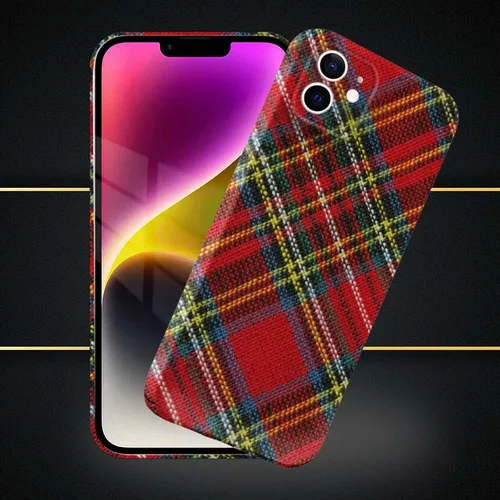 Vista 2 de DAIZAG Funda compatible con iPhone 11, 3D, suave, duradera, protección contra caídas, diseño de tartán de Navidad