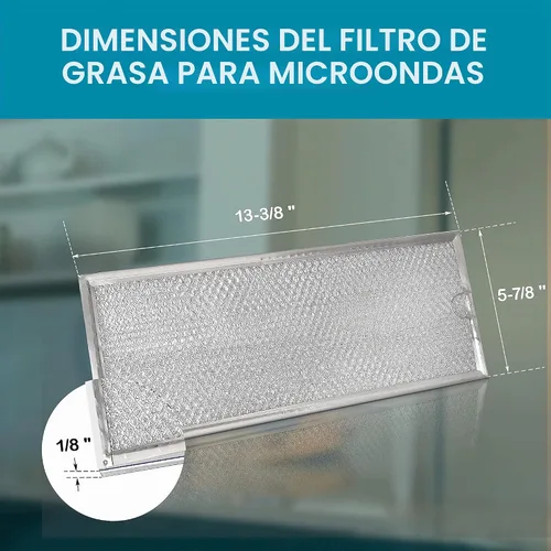 Vista 4 de Omaeon Filtro de grasa 13x6 para Whirlpool W10208631A (paquete de 2)