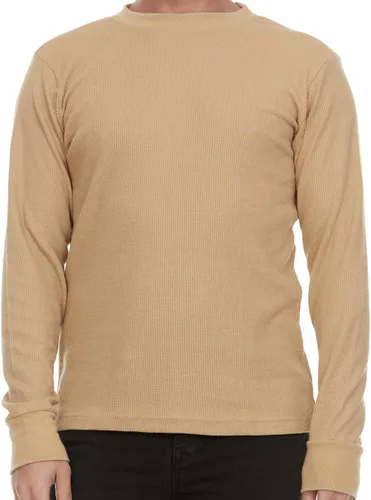 Vista 17 de JMR Camisa Térmica de Punto Gofre Pesado para Hombre - 100% Algodón Manga Larga - Usar como Capa Base o Independiente - Cálida y Transpirable Negro