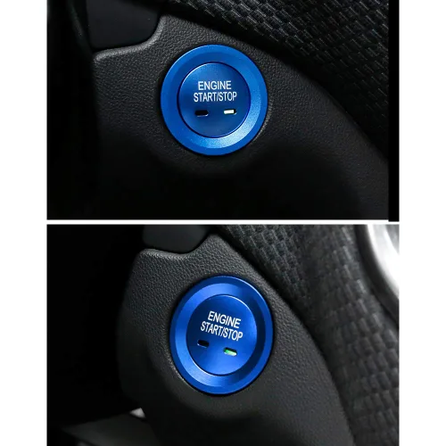 Vista 5 de CARFIB Calcomanías de botón de encendido para Chevrolet Chevy Equinox Malibu Sonic Traverse Trax, accesorios de arranque y parada, tapas de piezas