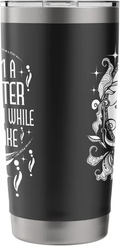 Vista 4 de Vaso aislado de acero inoxidable con texto en inglés "I Am A Writer I Dream While Awake Author Book Novelist Poet