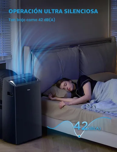 Vista 4 de Midea Duo 12,000 BTU (10,000 BTU SACC) Inversor de alta eficiencia, aire acondicionado portátil ultra silencioso, enfría hasta 450 pies cuadrados