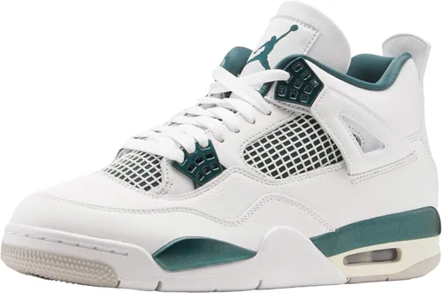 Vista 22 de Nike Jordan 4 Retro - Tenis para hombre, talla Beige/Rojo/Verde