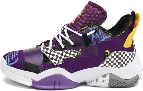Vista 2 de VV87 Tenis de baloncesto unisex con estilo alto para correr, atléticos y transpirables