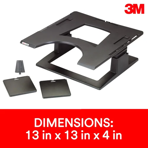 Vista 7 de Soporte elevador 3M para notebook, ajustable, Negro
