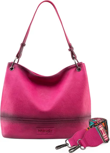 Vista 90 de Wrangler Hobo - Bolsas para mujer de cuero vegano con asa superior, bolsos de hombro y bolsos