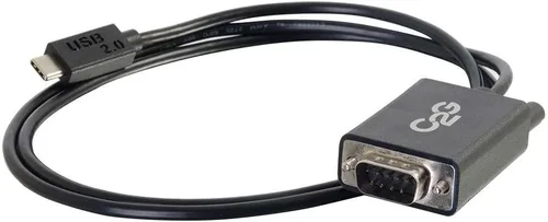 Vista 2 de C2G Adaptador USB, USB 2.0, cable adaptador USB C a DB9, negro, 3.28 pies (3.3 ft), Cables to Go 29470