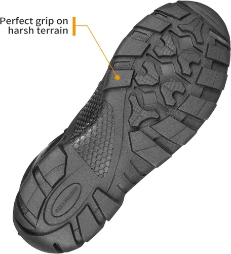 Vista 8 de FREE SOLDIER Men's Waterproof Hiking Boots Military Tactical Boots for Men Outdoor Lightweight Work Boots
