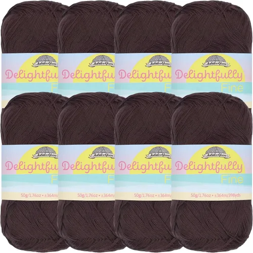 Vista 8 de JubileeYarn - Ovillo de hilo deliciosamente fino, 1.76 oz/madeja de rayón de bambú, color rosa polvo, 4 madejas