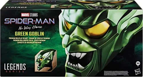 Vista 3 de Marvel Legends Series Green Goblin - Casco de juego de rol premium, Spider-Man: No Way Home para adultos, equipo coleccionable