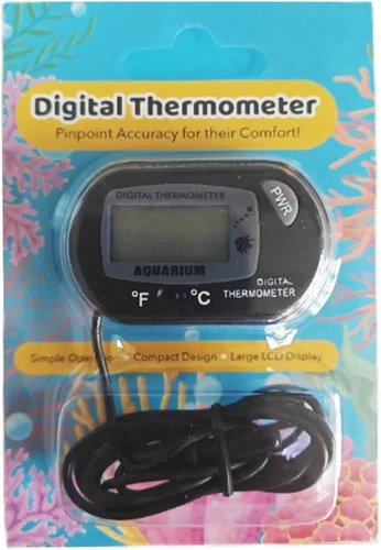 Vista 7 de SunGrow Termómetro digital Betta para peces de acuario tropicales, color negro, ventosas y 1 batería incluida, 1 unidad por paquete