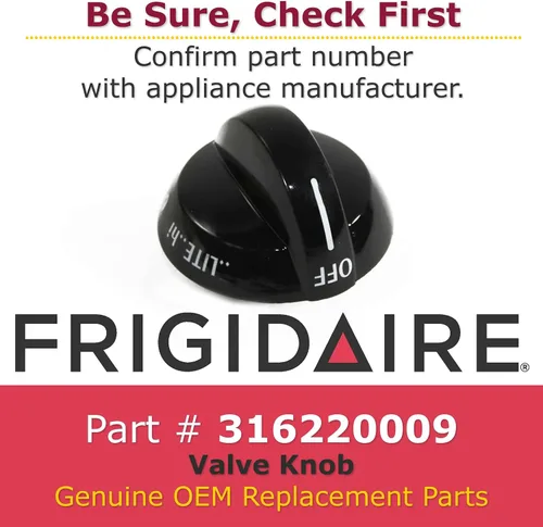 Vista 2 de Genuine Frigidaire 316220009 - Pomo de válvula