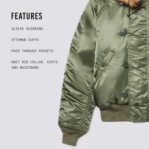 Vista 4 de Chamarra de bombero Alpha Industries N-2B para hombre