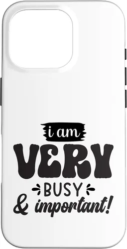 Vista 20 de Very Busy & Important Retro Groovy Text Design Case for iPhone 17