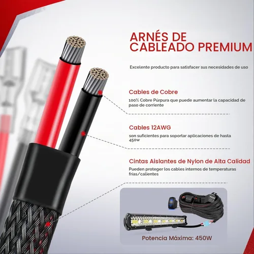 Vista 6 de Nilight Kit de arnés de cableado de nailon 12 AWG 1 cable 12V interruptor basculante de 5 pines láser encendido/apagado relé de alimentación fusible