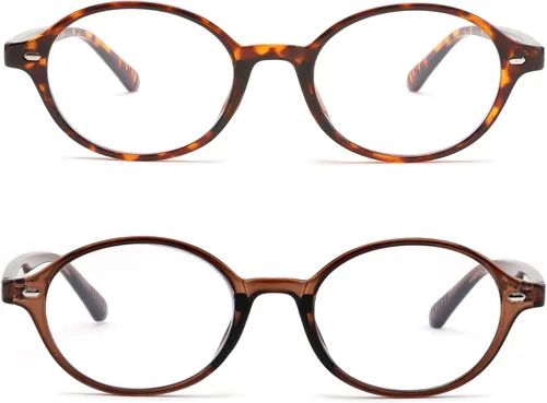 Vista 11 de FEISEDY Gafas de luz azul ovaladas vintage para mujeres y hombres, elegantes y ligeras de los años 90, anteojos falsos Nerd Y2k marco B0242