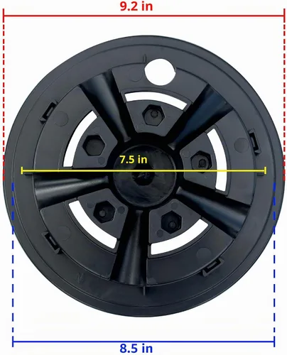 Vista 5 de NOKINS Cubiertas de rueda SS para carrito de golf, tapas de cubo para la mayoría de carritos de golf de 8 pulgadas (juego de 4) Tires Wheel Covers