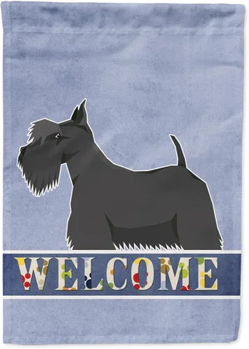 Vista 110 de Caroline's Treasures CK3704GF Bandera de jardín de bienvenida de Akita Shepherd Black and Tan - Bandera decorativa para patio exterior, patio