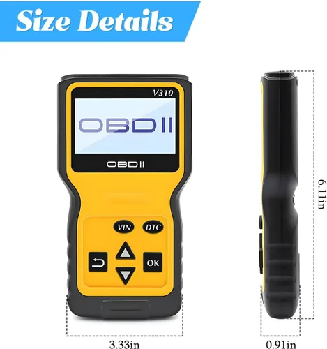 Vista 2 de Herramienta de escaneo OBD2 para auto, lector de códigos de falla del motor del vehículo, herramienta de escaneo de diagnóstico CAN, comprueba