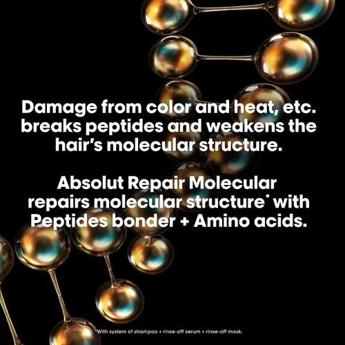 Vista 8 de L'Oréal Professionnel Paris Absolut Repair Molecular Hair Care Set - Champú sin sulfato, suero de enjuague y máscara sin enjuague para cabello