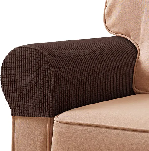 Vista 14 de Fundas de poliéster de alta elasticidad para reposabrazos de sofá, fundas impermeables para muebles, tela de elastano antimanchas, juego de 2