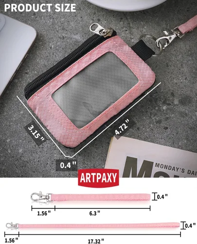 Vista 2 de Cartera minimalista para hombre y mujer, Gris+Rosa claro, Classic
