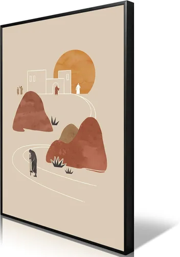 Vista 13 de OAOPIC Póster enmarcado con versículos bíblicos de la Biblia de Noé, arte de pared de historia bíblica cristiana, pintura impresa de escritura