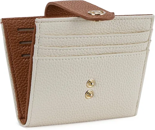 Vista 10 de BOSTANTEN - Billetera delgada para mujer, pequeña, con bloqueo RFID, tarjetero de cuero plegable con cremallera y bolsillo para monedas, Pequeña