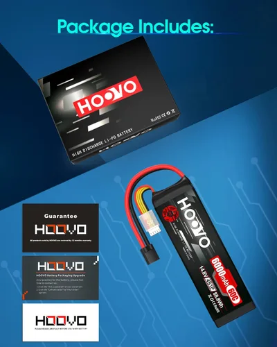 Vista 9 de HOOVO 4S 14.8V 6000mAh 60C LiPo Batería Softcase RC Batería para Heli Avión Helicóptero Quadcopter Drone