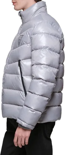 Vista 3 de GUESS Chaqueta acolchada de peso medio para hombre con capucha extraíble