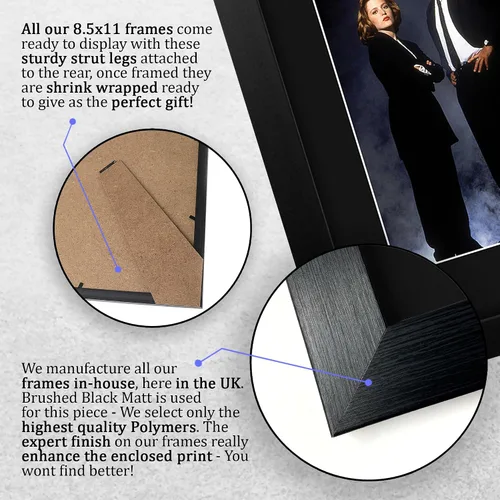 Vista 7 de HWC Trading The X-Files - Cartel impreso de regalo firmado con autógrafo Gillian Anderson David Duchovny - Tamaño carta de EE. UU