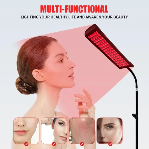 Vista 2 de Terapia de luz roja para cuerpo y cara, lámpara de terapia de luz infrarroja roja cabpay con soporte LED de 660 nm terapia de luz roja y dispositivo