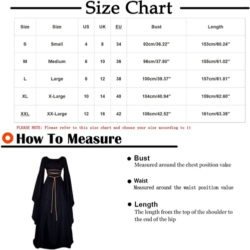 Vista 6 de Vestido medieval para mujer, disfraces renacentistas vintage, vestidos de pirata, campesina, longitud hasta el suelo, vestidos largos de Halloween
