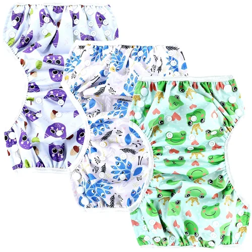 Vista 3 de Leekalos Pañales de natación reutilizables ajustables para niños y niñas, pañales de natación para regalos de baby shower y lecciones de natación