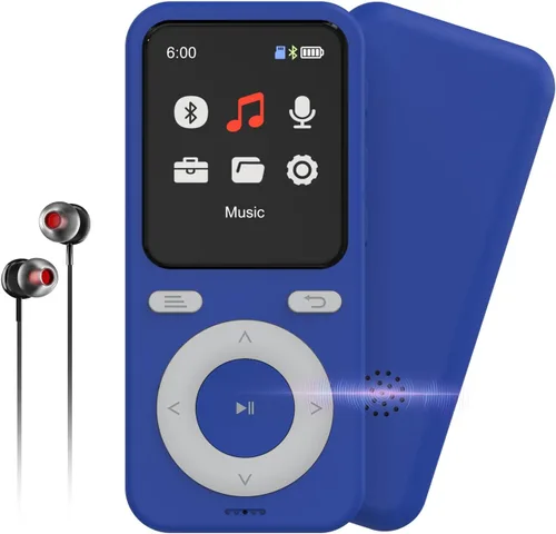 Vista 8 de Reproductor MP3 de 64GB con Bluetooth, Reproductor MP3 Portátil HiFi de Sonido Sin Pérdidas con Bluetooth con Altavoz, Grabadora de Voz