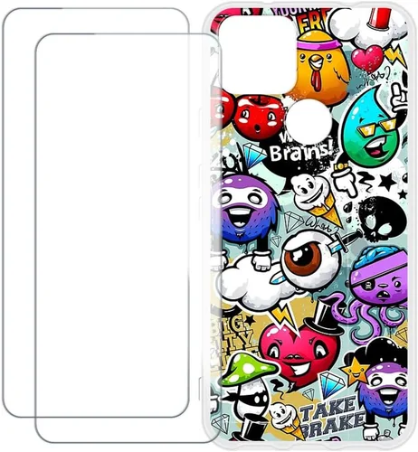 Vista 11 de Screen Protector and Case for Pixel 5A 5G - Blue Heart