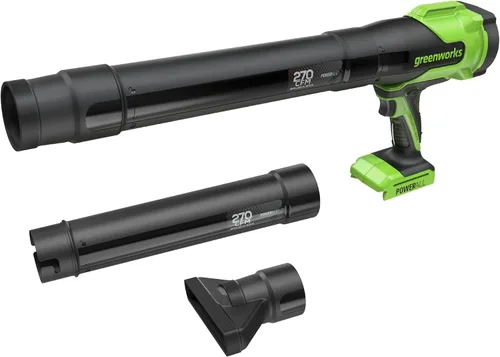 Vista 13 de Greenworks Soplador/barredora de hojas de 40 V, 150 MPH / 135 CFM, ligero, silencioso, con batería de 2.0 Ah y cargador, perfecto para el cuidado