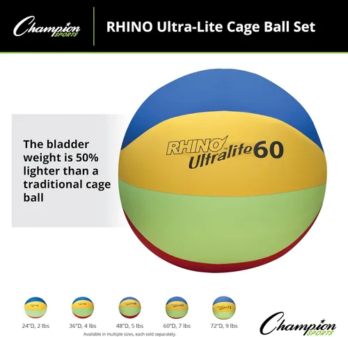 Vista 5 de Champion Sports Rhino Lite - Juego de bolas de jaula