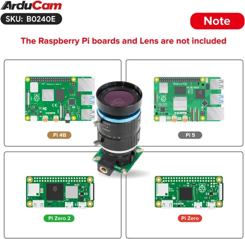 Vista 4 de UCTRONICS Arducam para cámara Raspberry Pi HQ, 12.3MP IMX477 módulo de cámara para Raspberry Pi5/4B/3B+/Zero